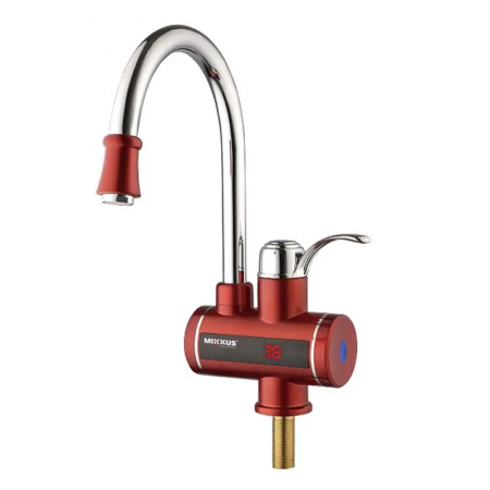 Проточний кран водонагрівач Mixxus Electra 2400E Red (з індик. темп.) (MI2748)